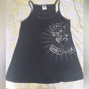 Harley-Davidson Black Tank Top with Silver Logo